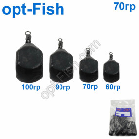 Груз карповый куб (груша) кр 70g (10шт)