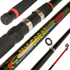 Карповое удилище шефа Tele Great Carp №09211 100-300g 4,5м *