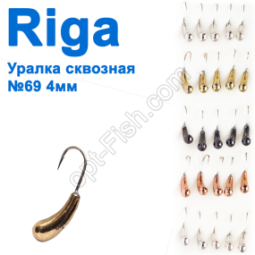 Мормышка вольф. Riga 107040 уралка сквозная №69 4мм (25шт)
