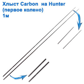 Хлыст (первое колено) carbon на Hunter 1м *