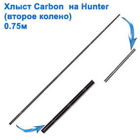 Второе колено (хлыст) carbon на Hunter 0,75м *