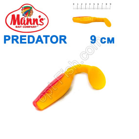 Силікон Manns Predator Y-BR-066-90мм Czerwony Grzbiet (20шт)