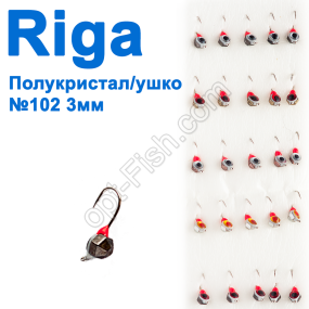 Мормышка вольф. Riga 11503016 полукристалл/ушко 3мм (25шт) №102