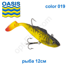 Силикон оснащенный OASIS DWY рыба 12см 019 (4шт) *