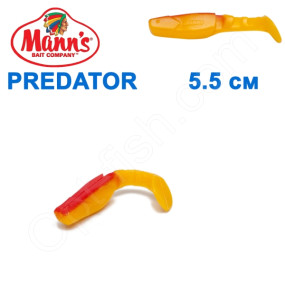 Силікон Manns Predator Y-BR-045-55мм Czerwony Grzbiet (20шт)