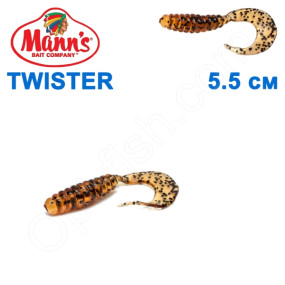 Силикон Manns Twister AS-037-55мм (20шт)