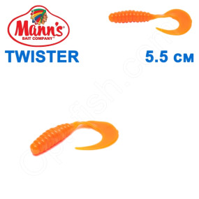 Силикон Manns Twister OR-037-55мм (20шт)
