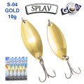 Блешня колебалка Goss Splav S-04 GOLD 10g (5шт) *