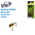 Воблер Goss Minis 40F W4,3g 0-0,5m col. 03