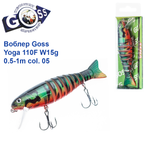 Воблер Goss Yoga 110F W15g 0.5-1m Surface col. 05