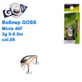 Воблер Goss Minis 40F W4,3g 0-0,5m col. 05