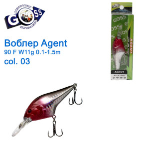 Воблер Goss Agent 90F W11g Floating 0,1-1,5g col. 03