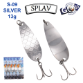 Блешня колебалка Goss Splav S-09 SILVER 13g (5шт) *