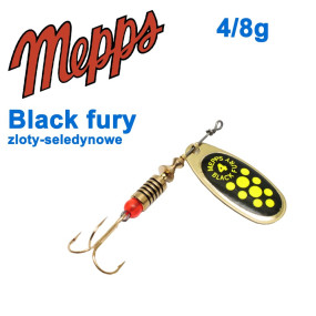 Блесна  Mepps BLACK FURY zloty/seledynowe chartr. 4/8g