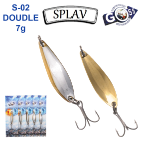 Блешня колебалка Goss Splav S-02 DOUBLE 7g (5шт) *