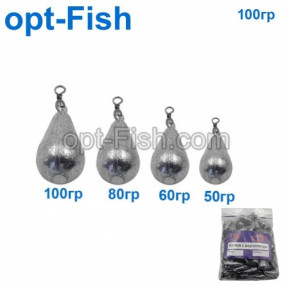 Вантаж крапля з вертлюгом 100g (50шт)