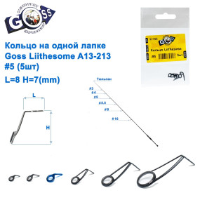 Кольцо на одной лапке Goss Liithesome A13-213 #5 (5шт)