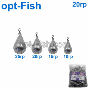Вантаж крапля з вертлюгом 20g (25шт)