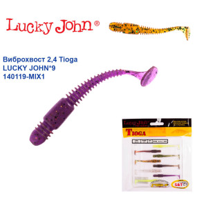 Виброхвост 2,4 Tioga LUCKY JOHN*9 140119-MIX1
