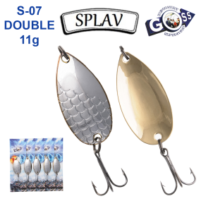 Блешня колебалка Goss Splav S-07 DOUBLE 11g (5шт) *