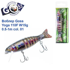 Воблер Goss Yoga 110F W15g 0.5-1m Surface col. 01