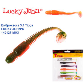 Виброхвост 3,4 Tioga LUCKY JOHN*6 140127-MIX1